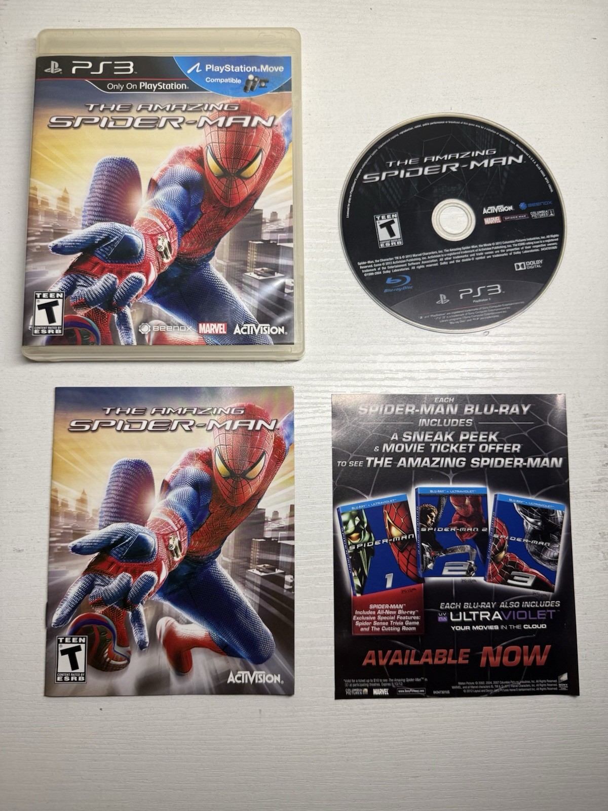 The Amazing Spider-Man (Sony PlayStation 3, PS3, 2012) CIB, Tested/Works