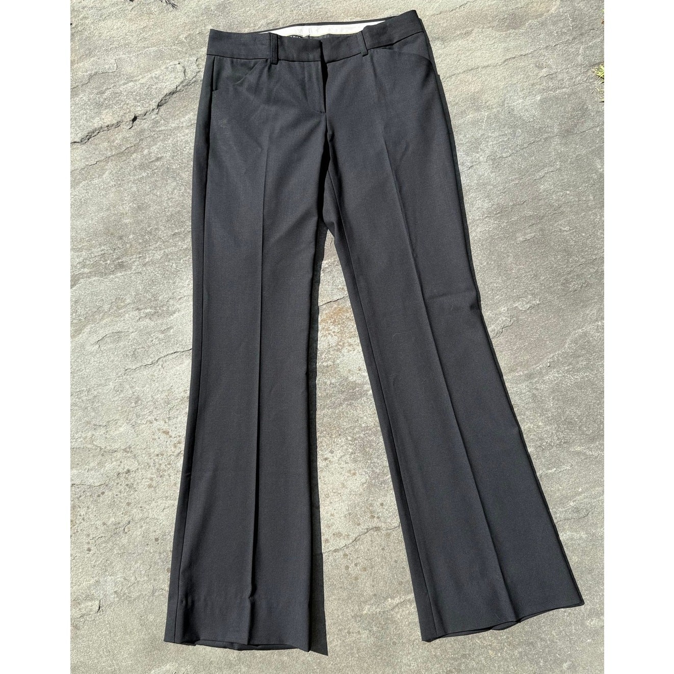 Vintage Theory Black Wool Pleated Trouser Dress Pants Size 2 Made in USA EUC