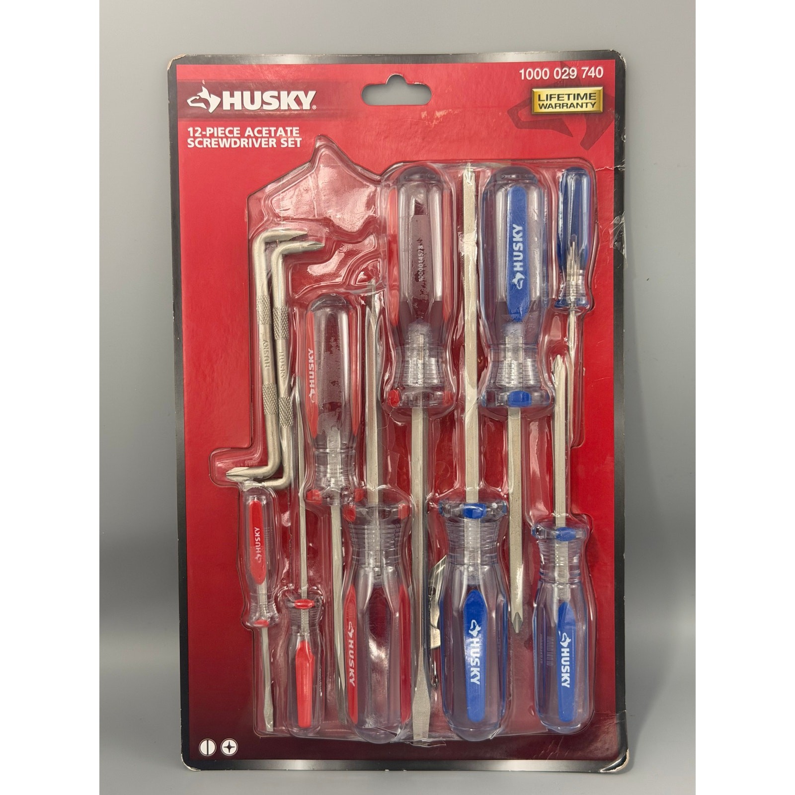 Husky 12 Piece Acetate Screwdriver Set Phillips Slotted Offset New Sealed