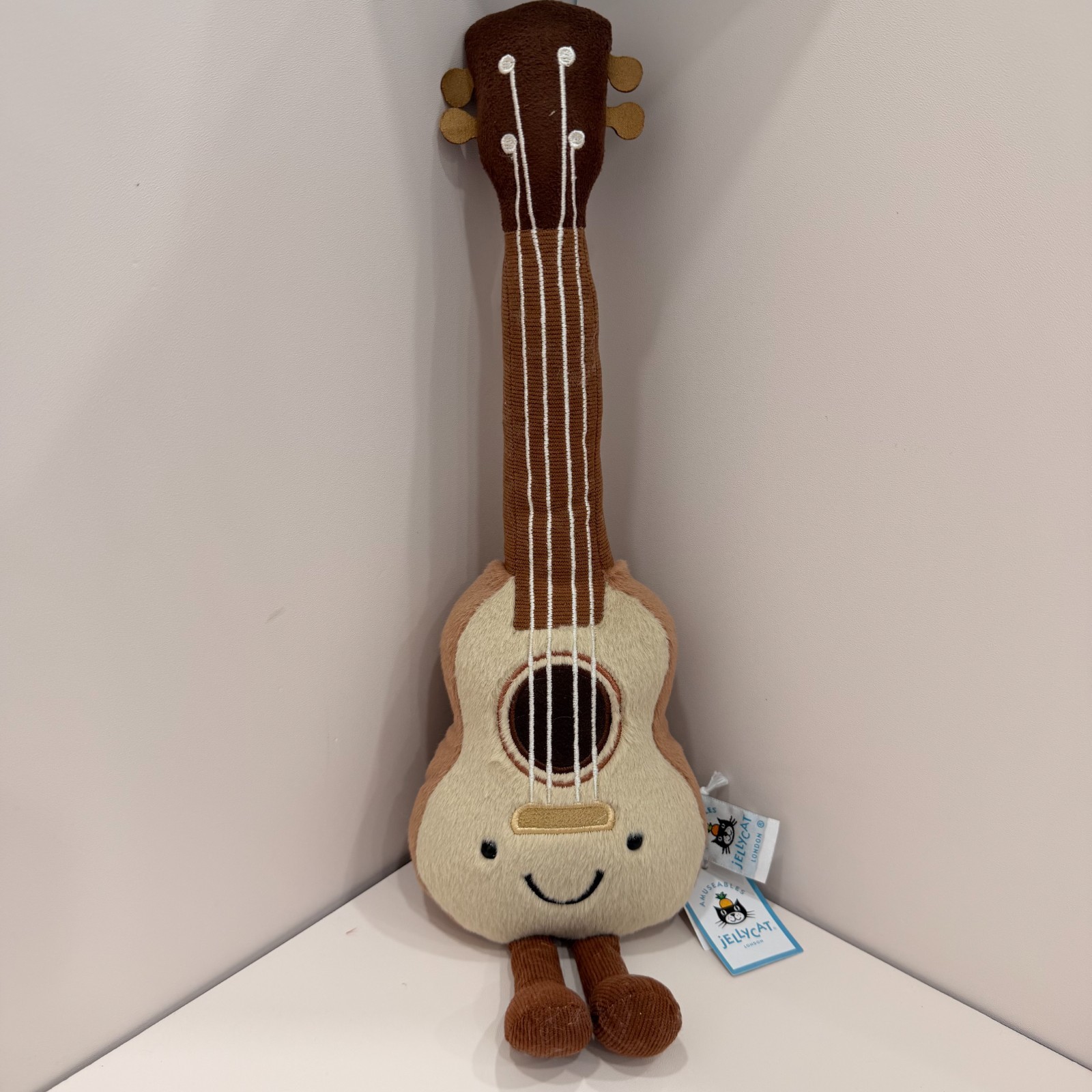 Ukulele Plush Fluffy Fun Doll Kids Toy Decoration Gift 12.9in