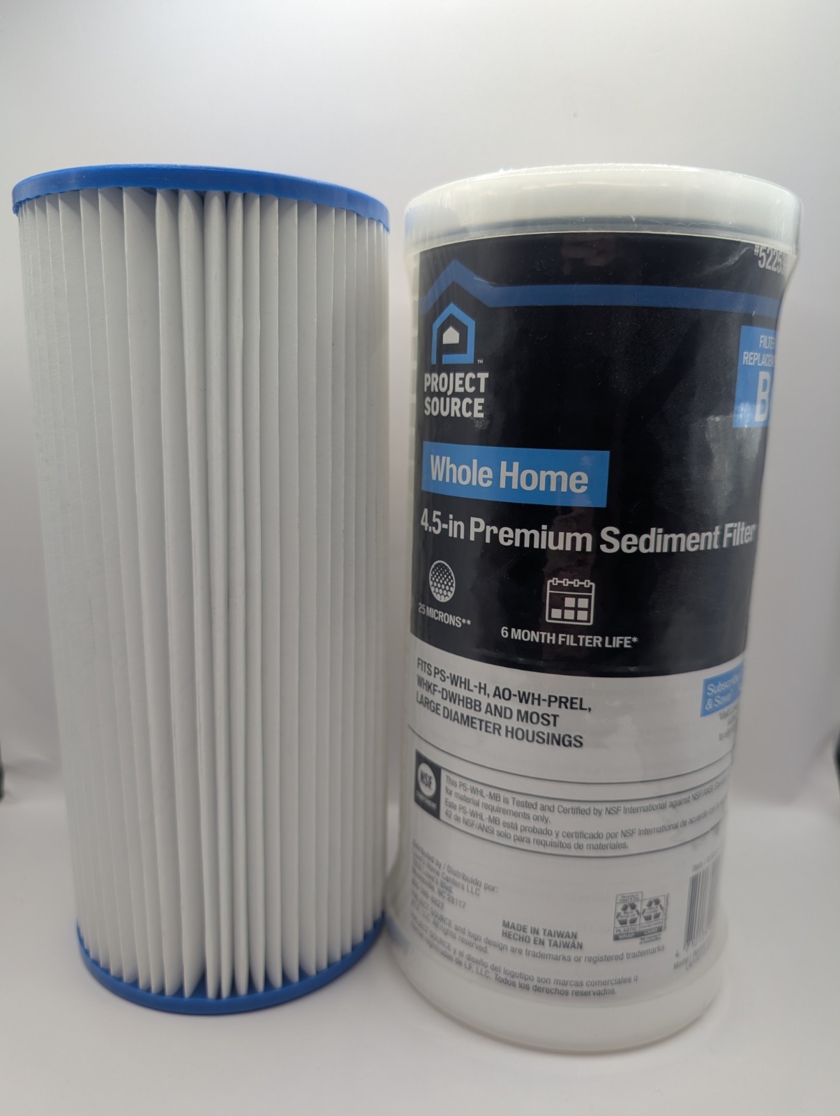 Big Blue Filter 4.5 x 10 Sediment Filter 5 Micron, Will Replace Project Source Big Blue Filter 4.5 x 10 Sediment Filter 5 Micron, Will Replace Project Source
