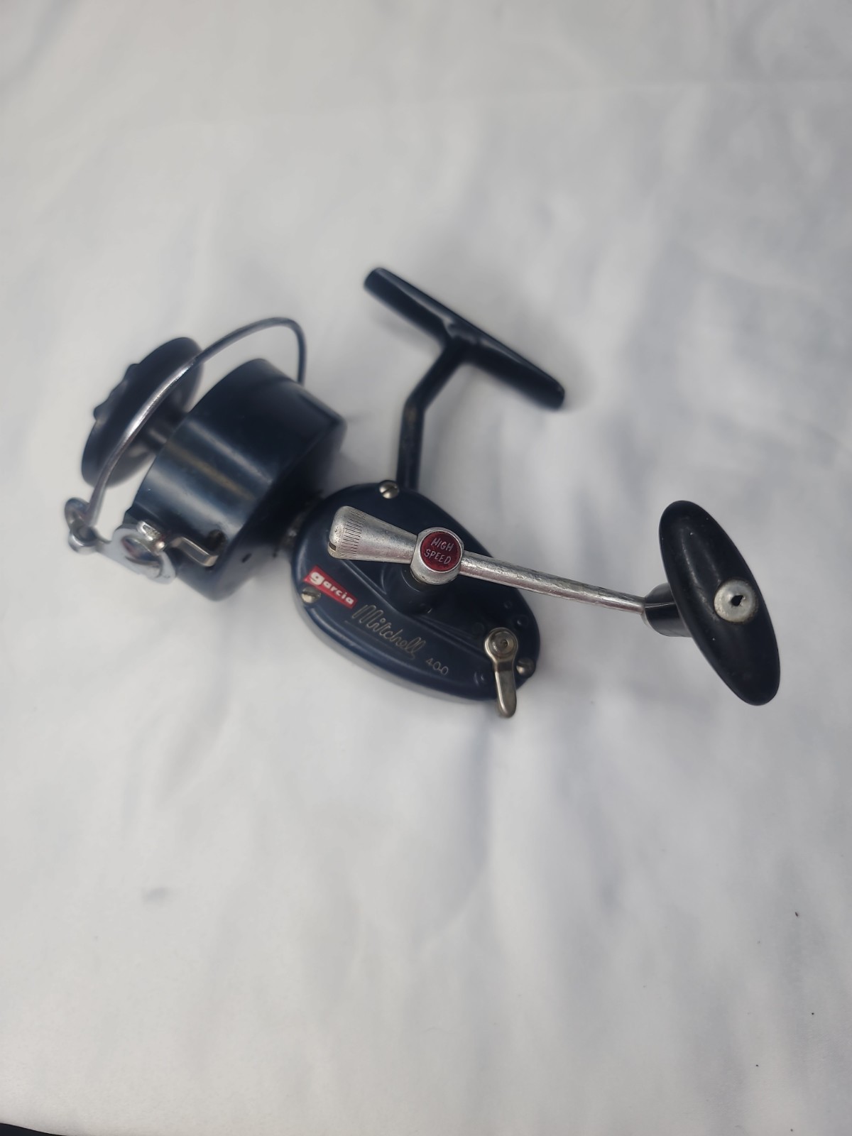 Vintage Garcia Mitchell 400 High Speed Spinning Reel Blue Made in France Vintage Garcia Mitchell 400 High Speed Spinning Reel Blue Made in France