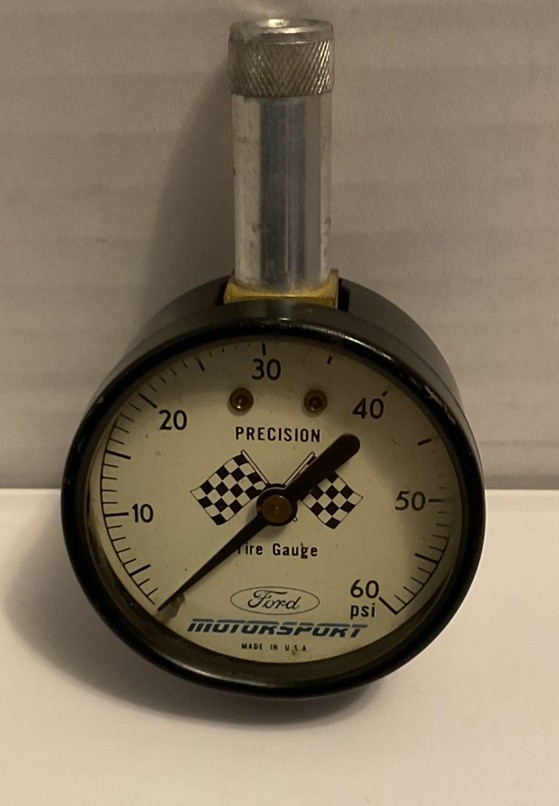 Vintage Ford Motorsport Precision Tire Gauge Made In USA Works Vintage Ford Motorsport Precision Tire Gauge Made In USA Works