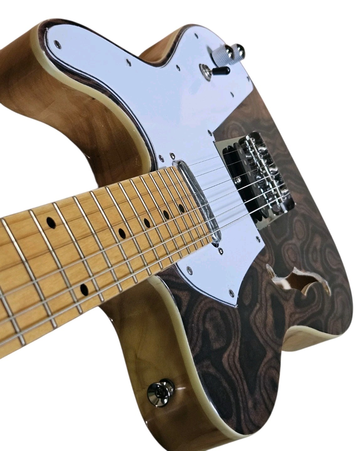 Electric Guitar Bankruptcy - New Custom Semi-Hollow Burl Top TL-Style Guitar Electric Guitar Bankruptcy - New Custom Semi-Hollow Burl Top TL-Style Guitar