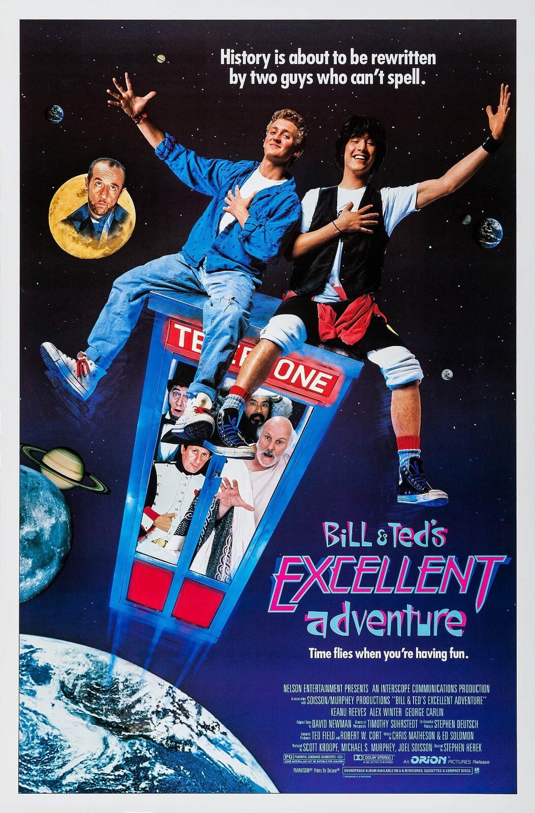 1989 Bill & Teds Excellent Adventure Movie Poster 11X17 Keanu Reeves Winter 🍿