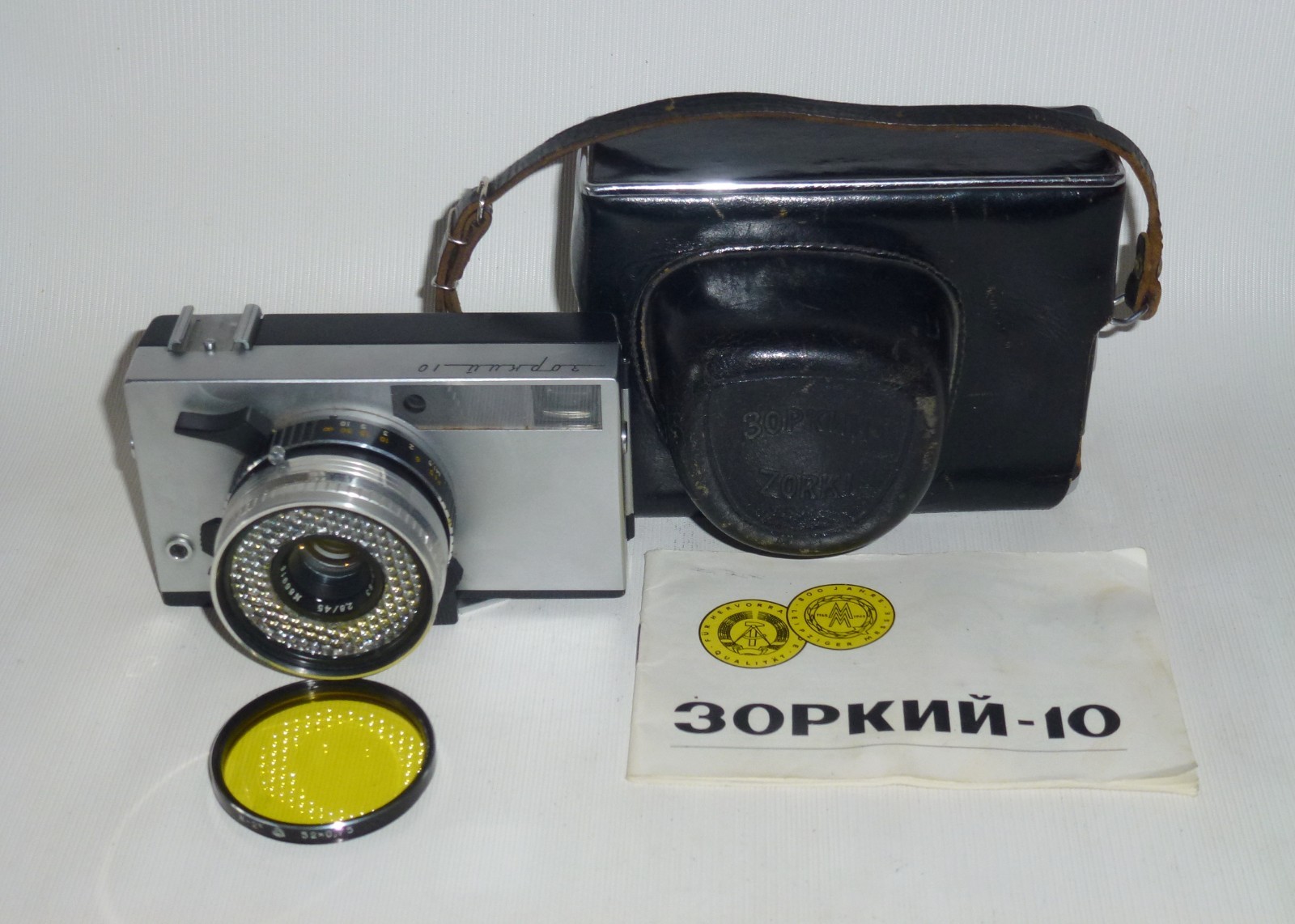 ZORKI-10 Soviet Russian KMZ Krasnogorsk 35mm RF Automatic camera +Manual