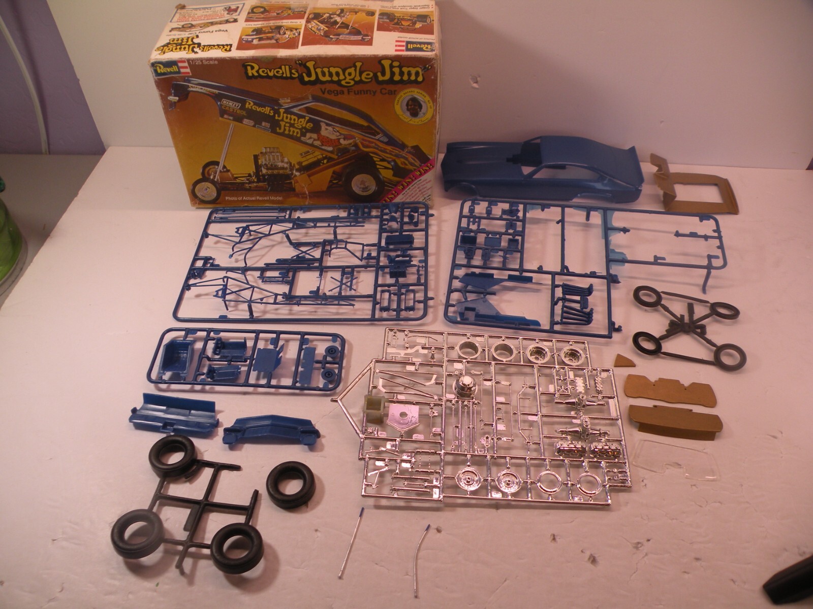 Revell Jungle Jim Vega Funny Car H-1449 Incomplete 1973 Issue No Decals No Instr