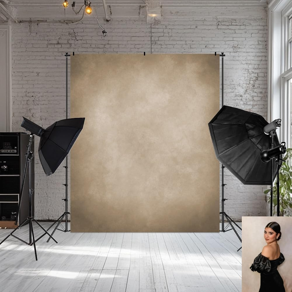 Kate 5X7Ft/1.5X2.2M Tan Portrait Backdrop Headshot Background Light Brown