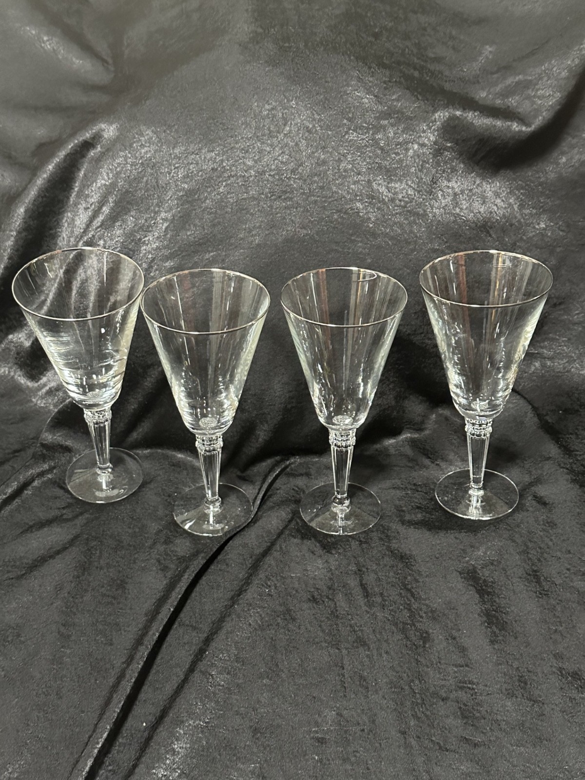 4 signed Elegant LENOX Ice Tea  Glasses. Classital /Torch style Hancock pattern