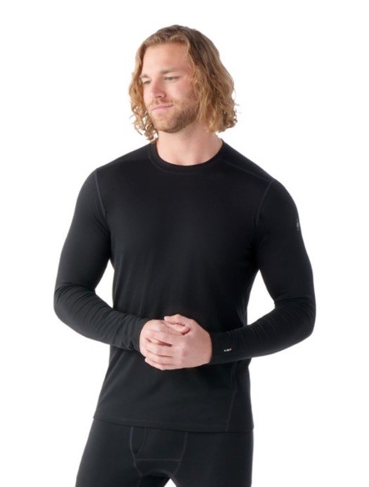 SMARTWOOL Men\'s Classic All-Season Merino Base Layer- Black- Medium- New $100