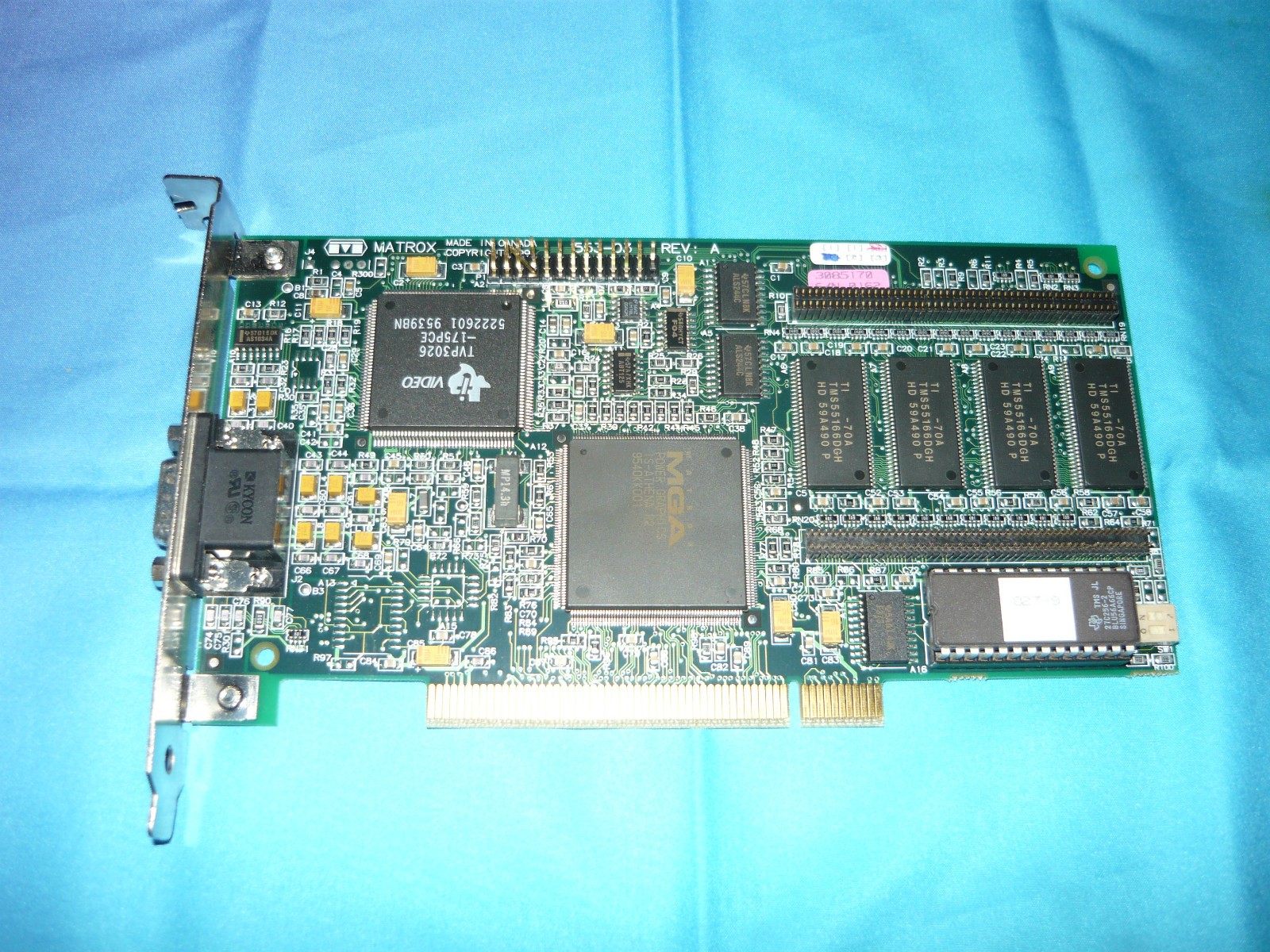 Vintage Matrox TI MGA Power Graphics Athena 2MB PCI Video Card Used