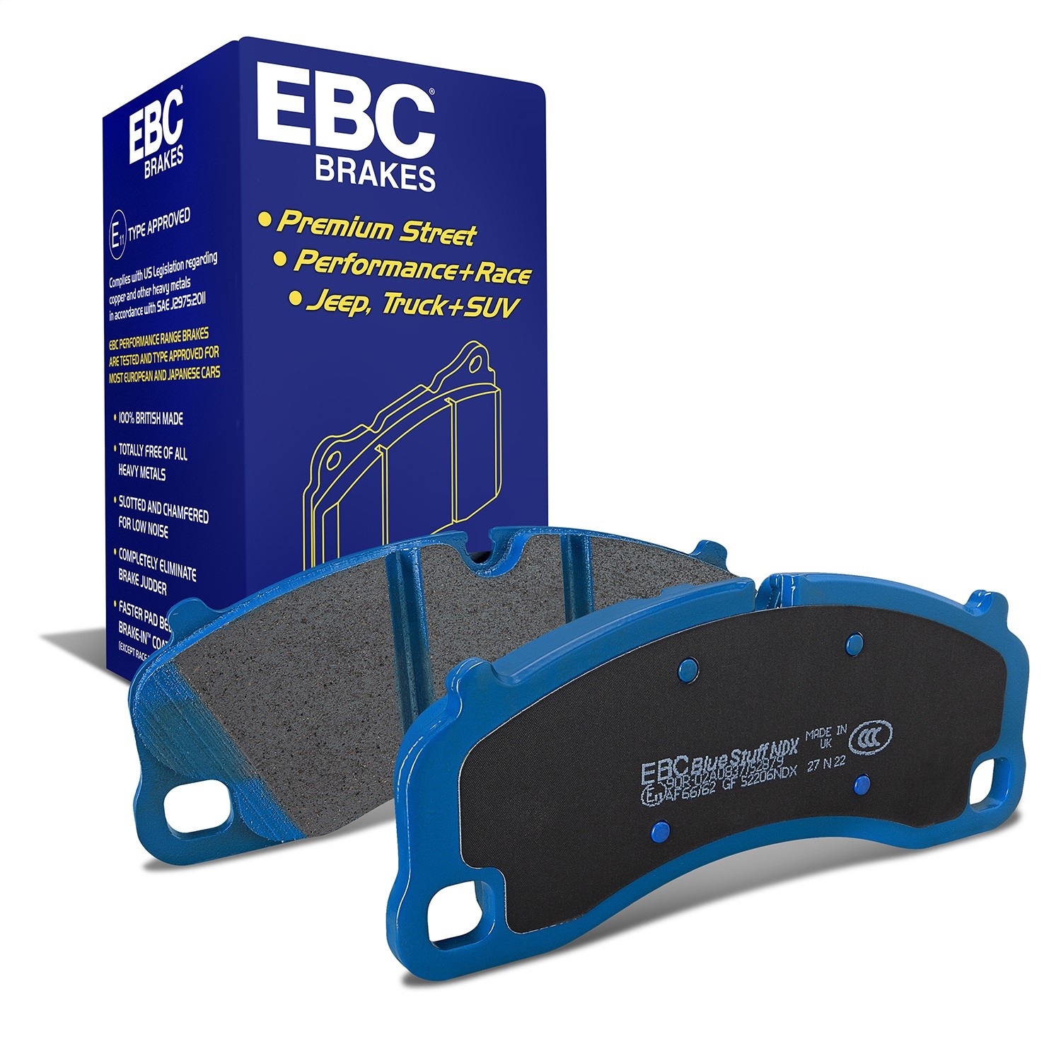 EBC Brakes DP52206NDX Bluestuff NDX Full Race Brake Pads