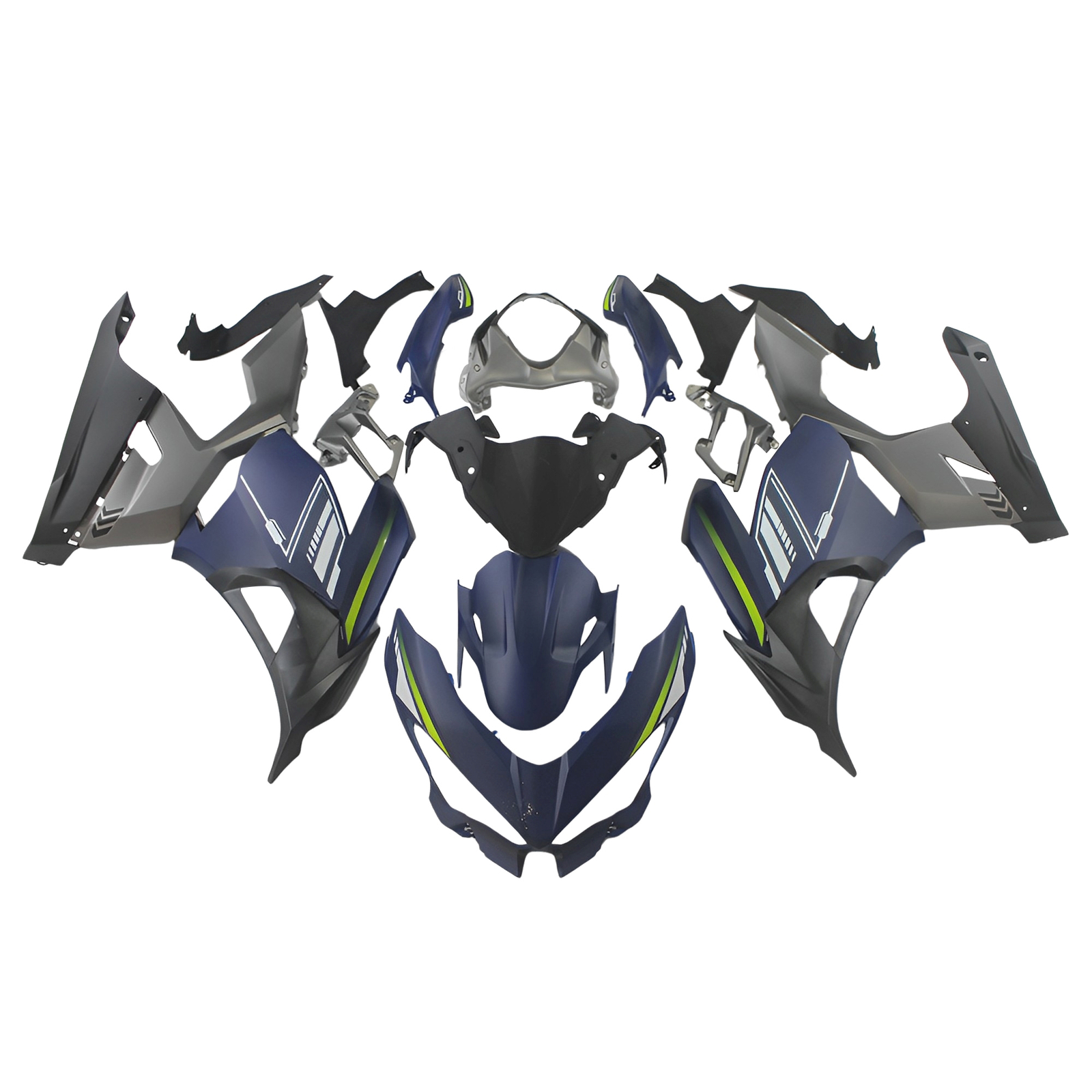 Full Bodywork Fairings For Kawasaki Ninja 400 2018 19-2023 ABS Fairing Kit Blue