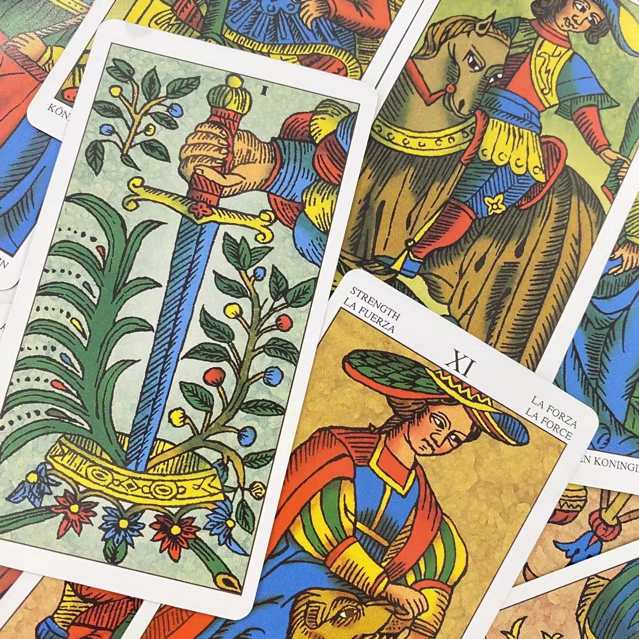 Tarot of Marseille Deck - 78 Cards 10.3×6cm (4×2.4in) Classic Oracle Cards