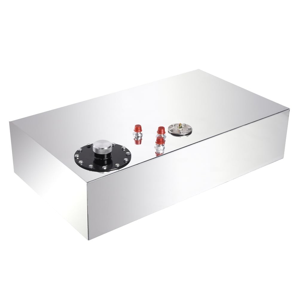 17 Gallon Fuel Cell Aluminum Fuel Tank with Level Sensor Silver