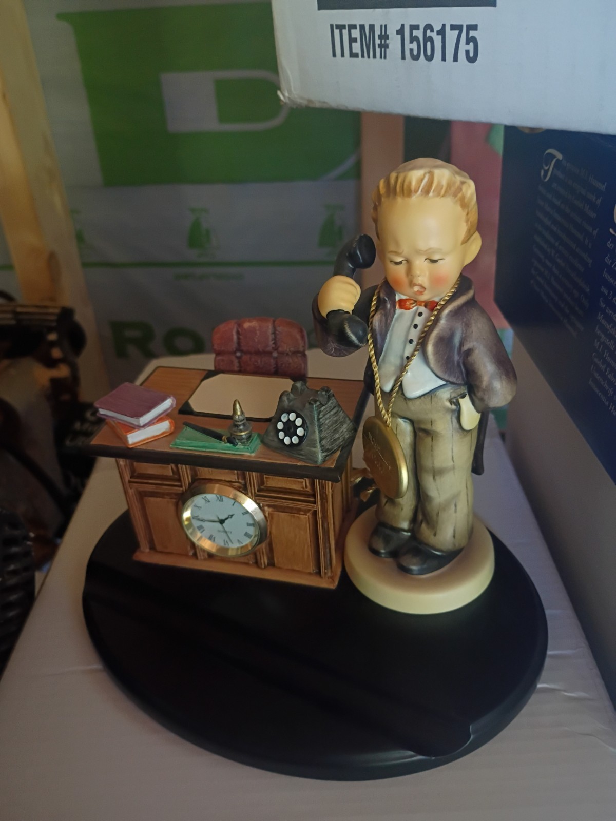 Hummel Figurine Just Business collector set Hello. First Time Out Of The Box Hummel Figurine Just Business collector set Hello. First Time Out Of The Box