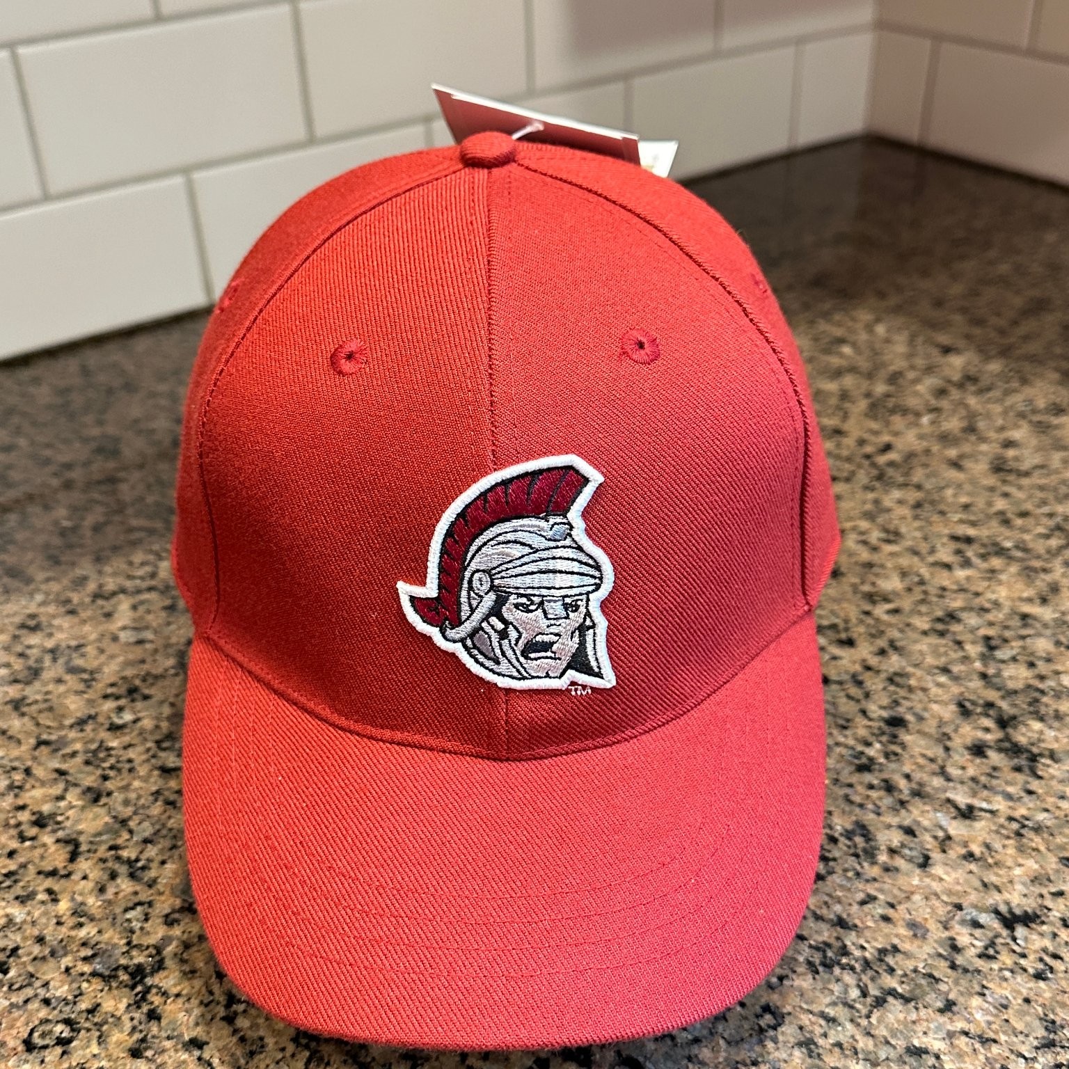 Vtg Troy Trojans Red Oak Sportswear Fitted Baseball Cap XL Red Deadstock New Vtg Troy Trojans Red Oak Sportswear Fitted Baseball Cap XL Red Deadstock New
