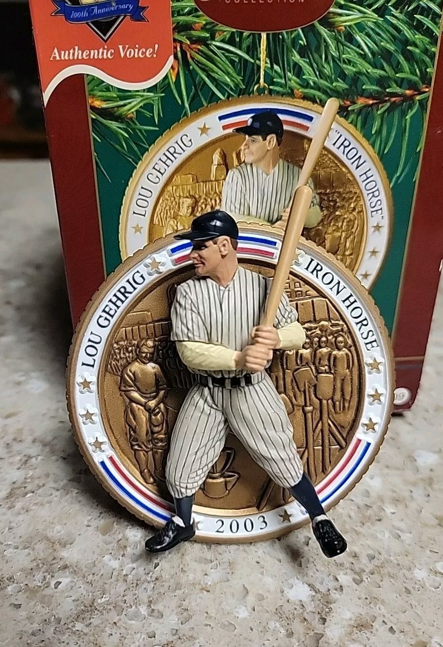 Carlton Cards 2003 Lou Gehrig #4 NY Yankees Heirloom Collection Ornament Works 