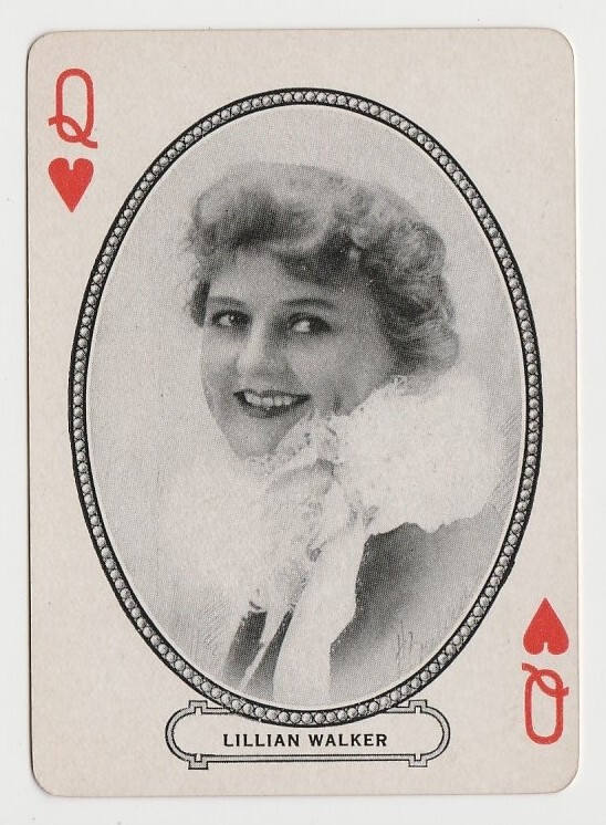 Lillian Walker circa 1916-20 MJ Moriarty Silent Film Star Playing Card QH