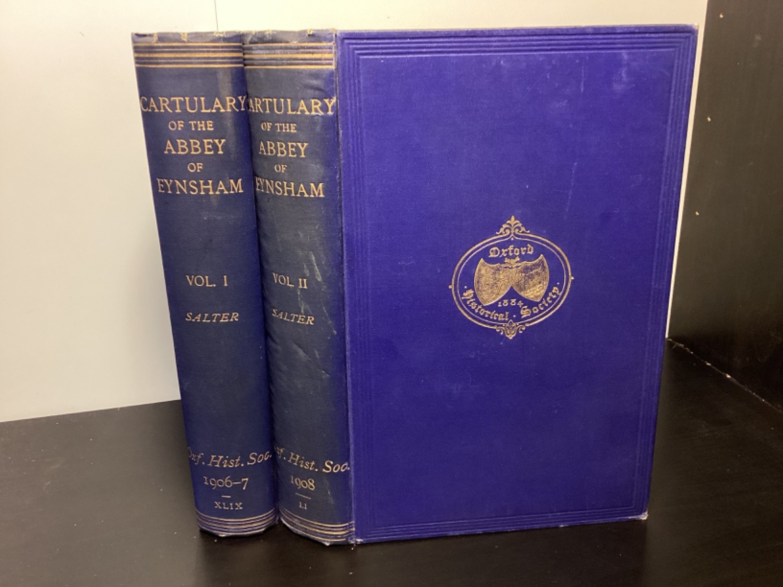 1907/8 Eynsham Cartulary - H.E. Salter - With Handwritten Letter