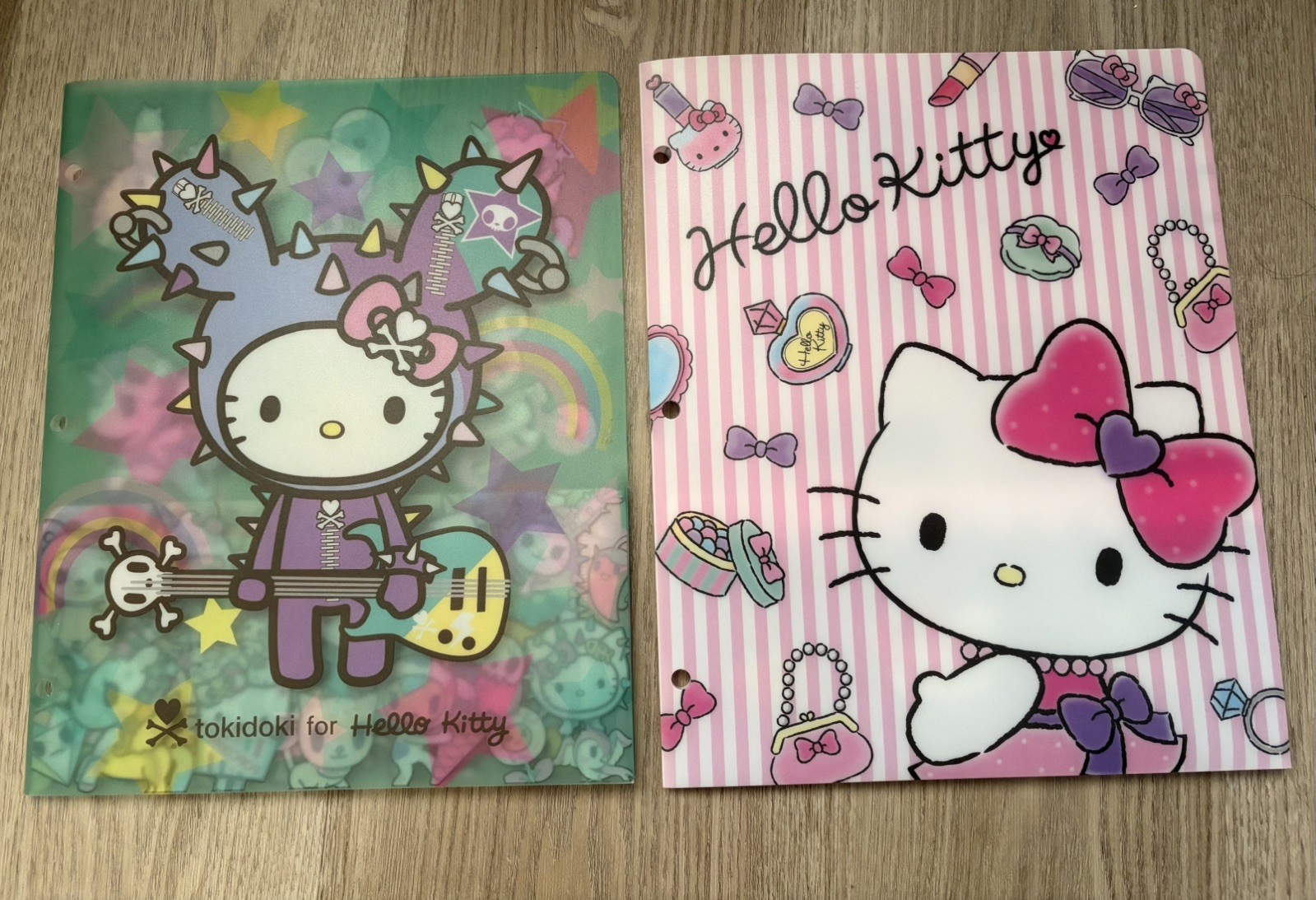 Sanrio Tokidoki x Hello Kitty & HK Beauty 3 Ring Pocket Folder Set of 2 Sanrio Tokidoki x Hello Kitty & HK Beauty 3 Ring Pocket Folder Set of 2