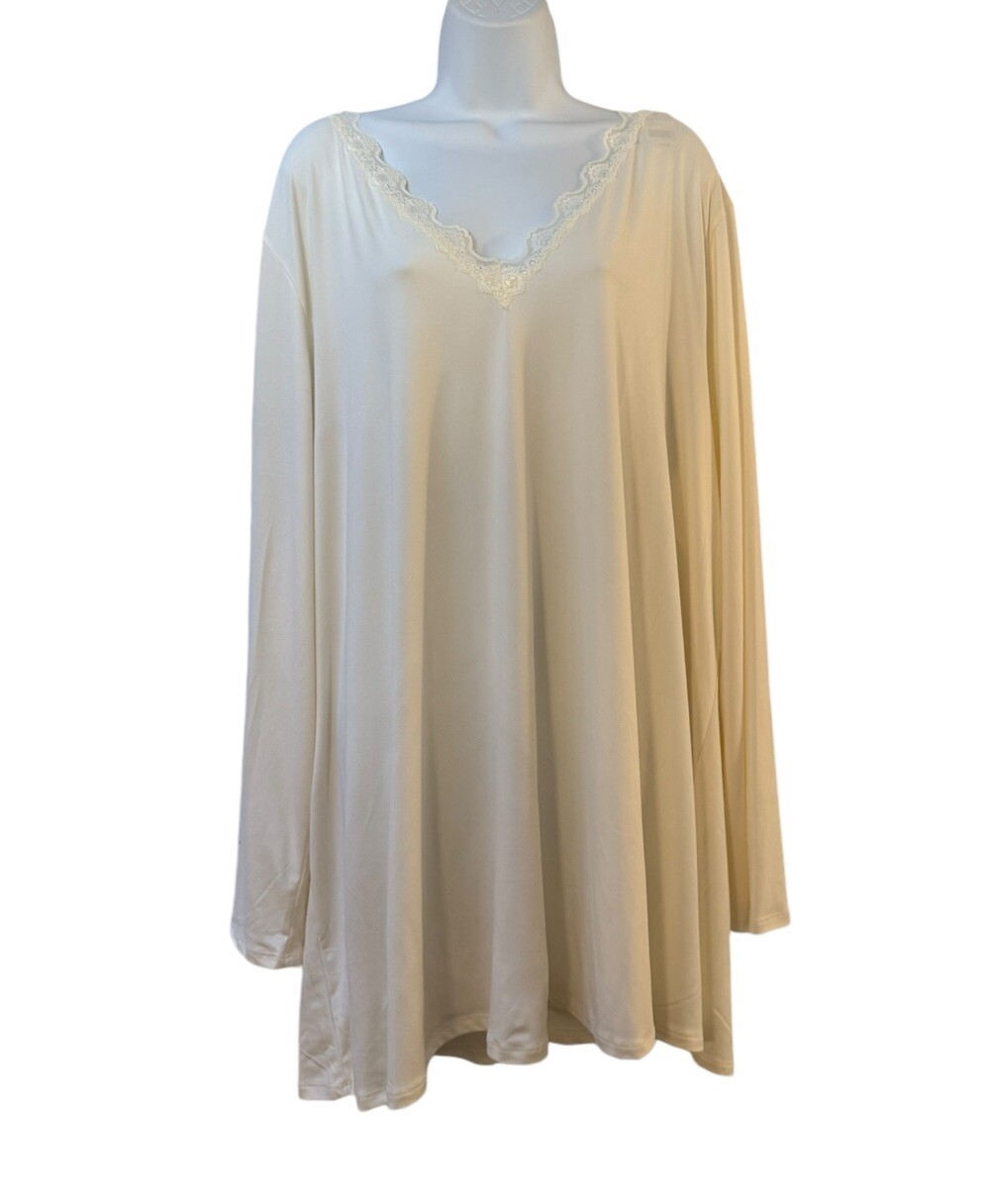 NWT Lane Bryant Stretch Ivory Lace V-Neck Top Sz. 26/28 NEW