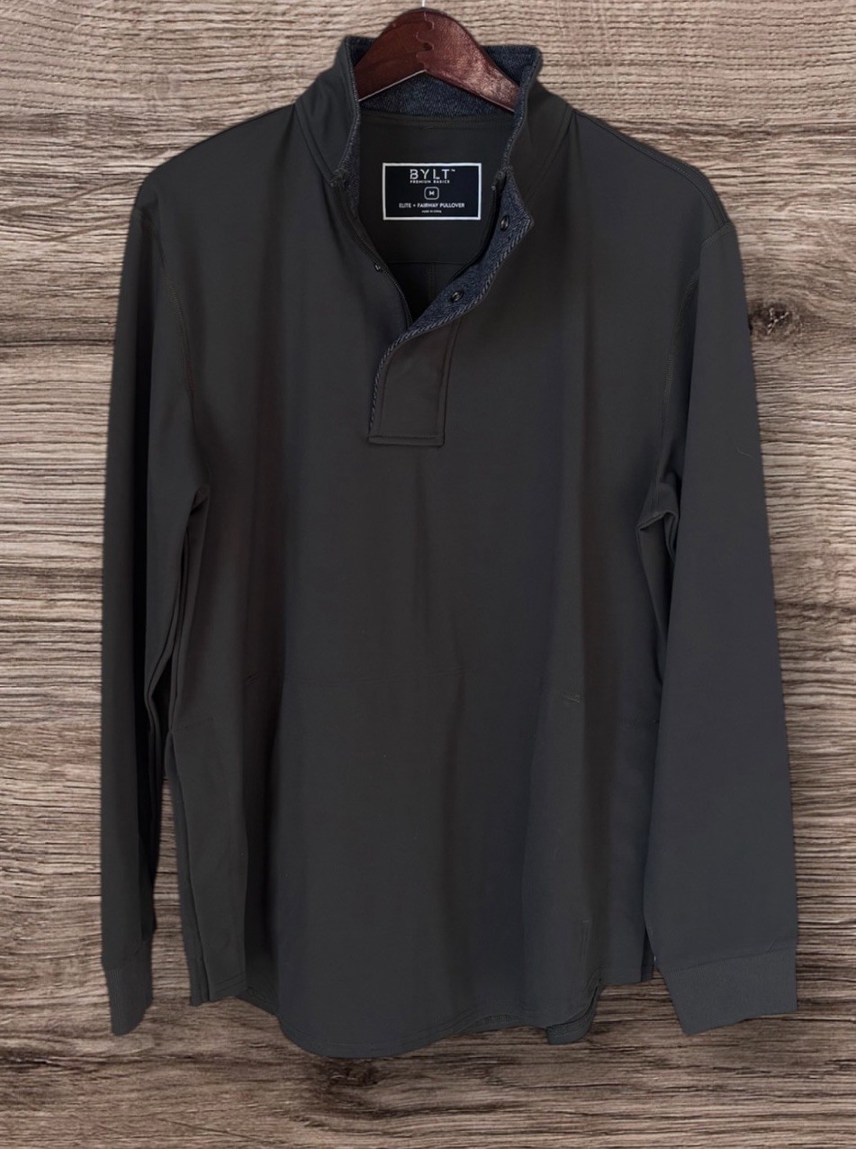 BYLT Elite+ Fairway Pullover Jacket Golf Drop Cut Dark Green M BYLT Elite+ Fairway Pullover Jacket Golf Drop Cut Dark Green M