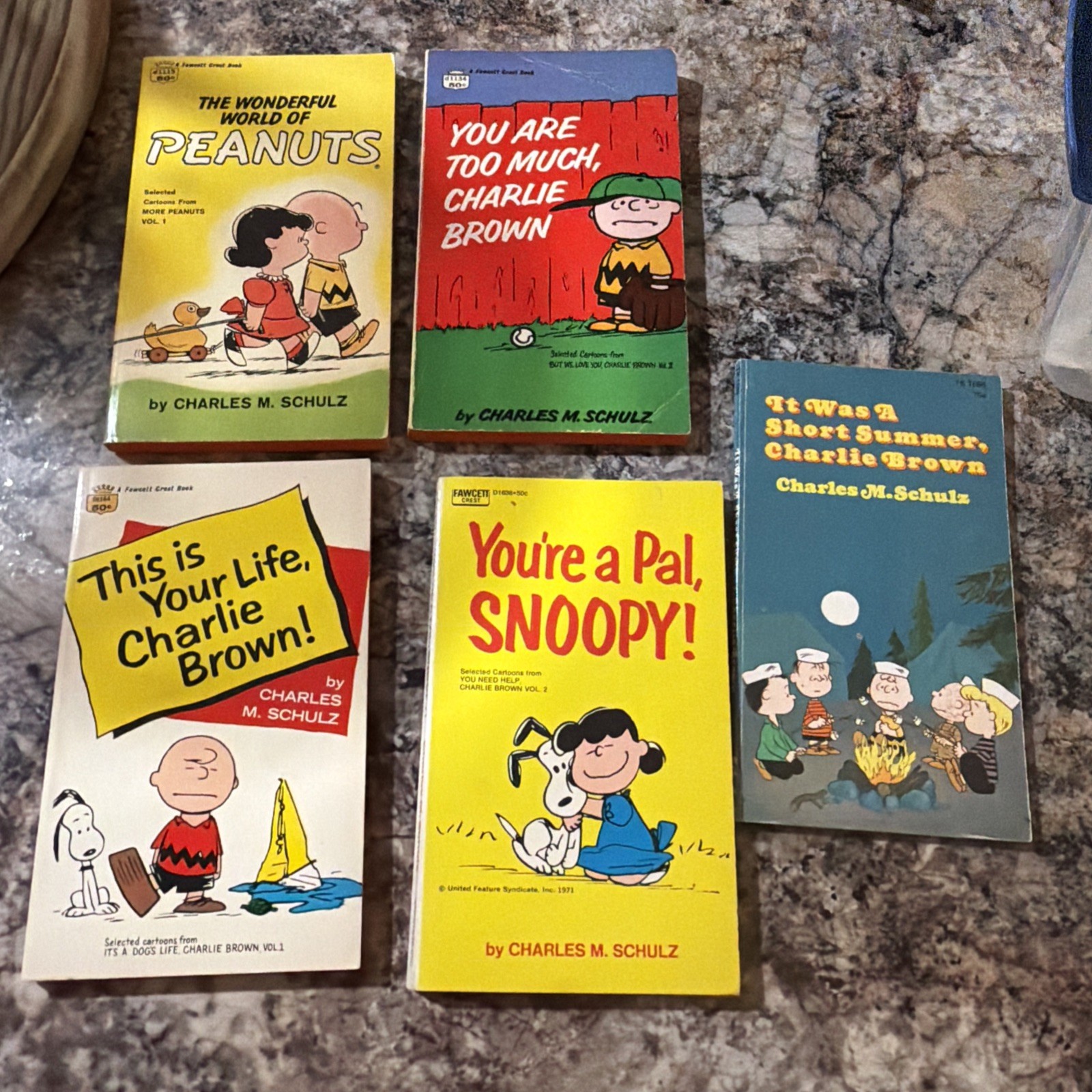 Vintage Peanuts Charlie Brown Snoopy Paperback Book Charles M. Schultz Lot of 12