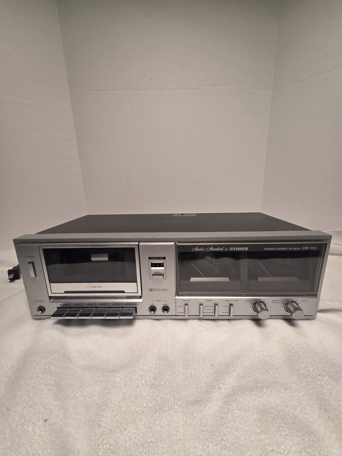 Fisher CR-110 Studio Standard Stereo Cassette Deck Vintage Tested Dolby NR