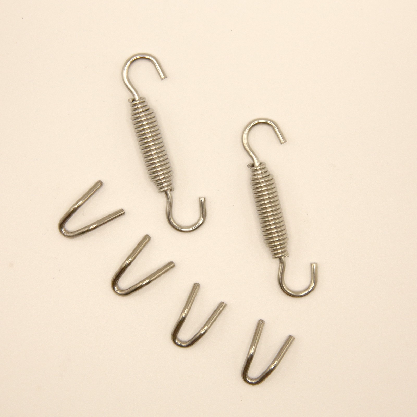 Titanium Hook and Tension Spring for Slip Connector (4 Hooks and 2 Springs set)