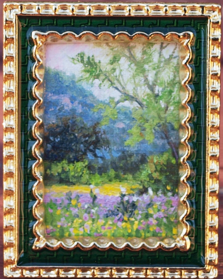 Texas Hill Country Miniature Landscape Oil Painting Spring Flowers  Hagerman