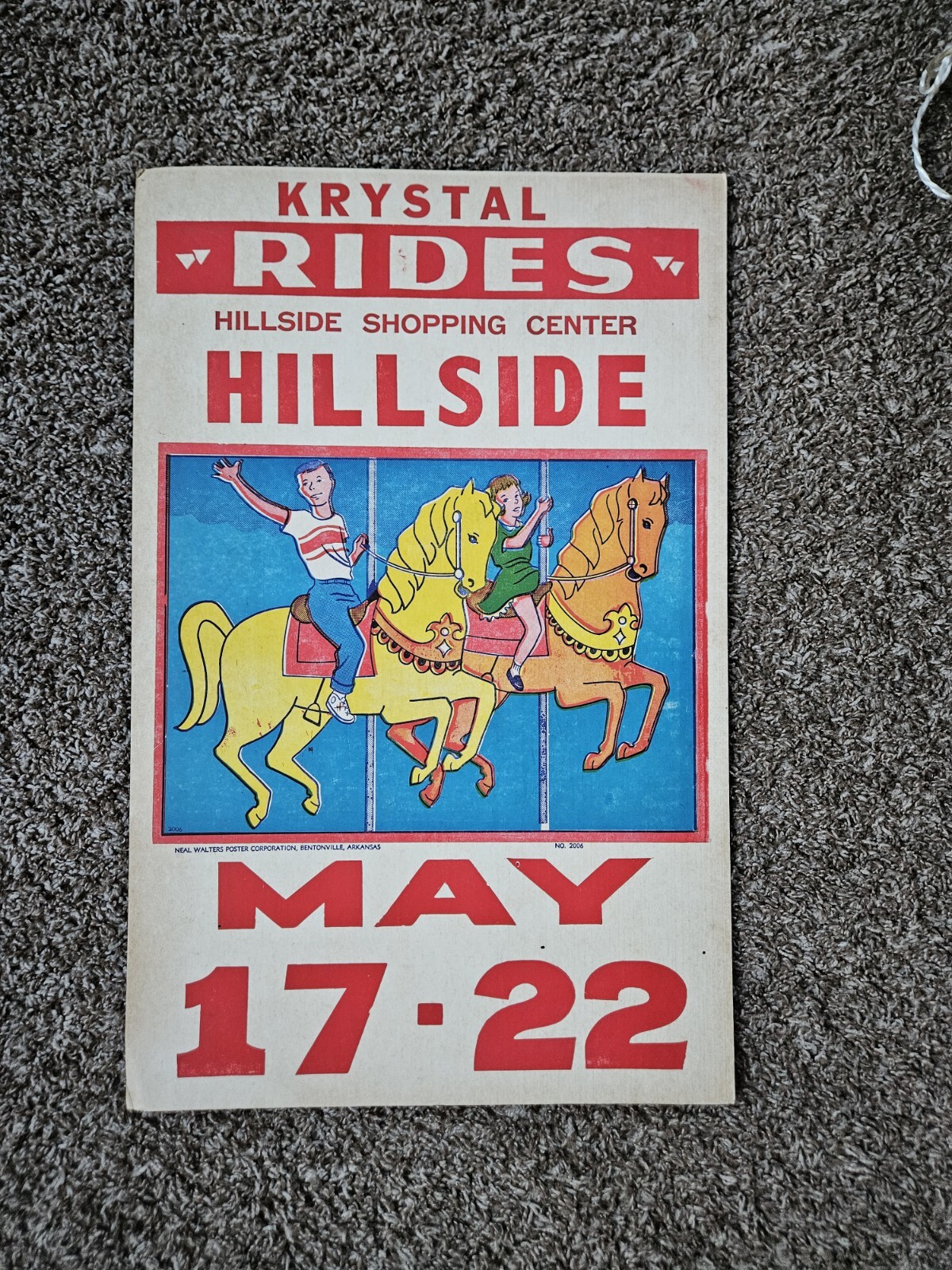Vintage Krystal Rides Hillside Shopping Center Poster Vintage Krystal Rides Hillside Shopping Center Poster