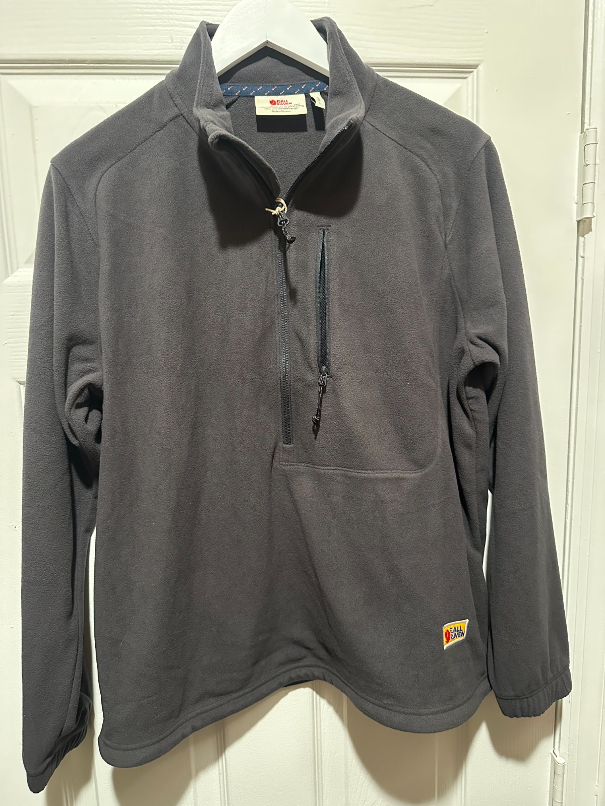 Fjallraven 1/4 Zip Vardag Lit Fleece Sweater Womens Small Dark Grey Retail $120
