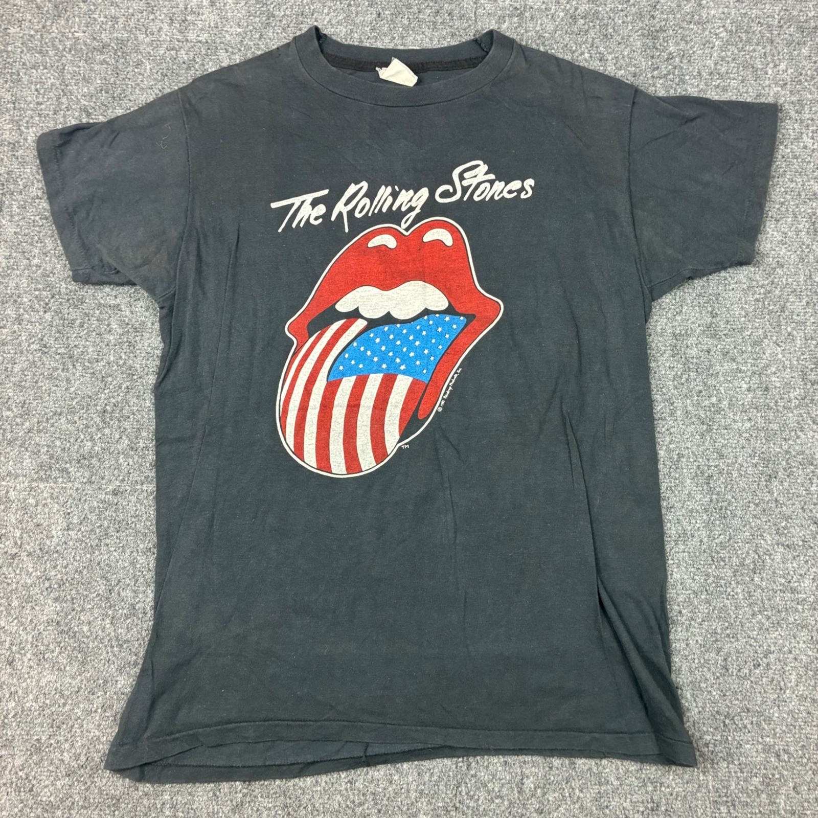 VTG 1981 Rolling Stones American Flag Tour Shirt Screen Stars XL Single Stitch VTG 1981 Rolling Stones American Flag Tour Shirt Screen Stars XL Single Stitch