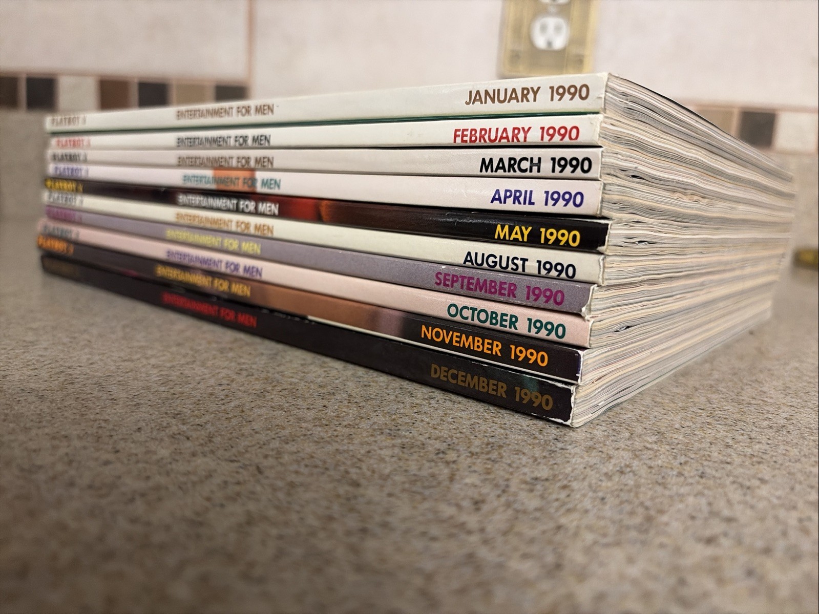 Playboy Magazine Vintage Lot - 1990 Missing June & July - Trump on March Cover