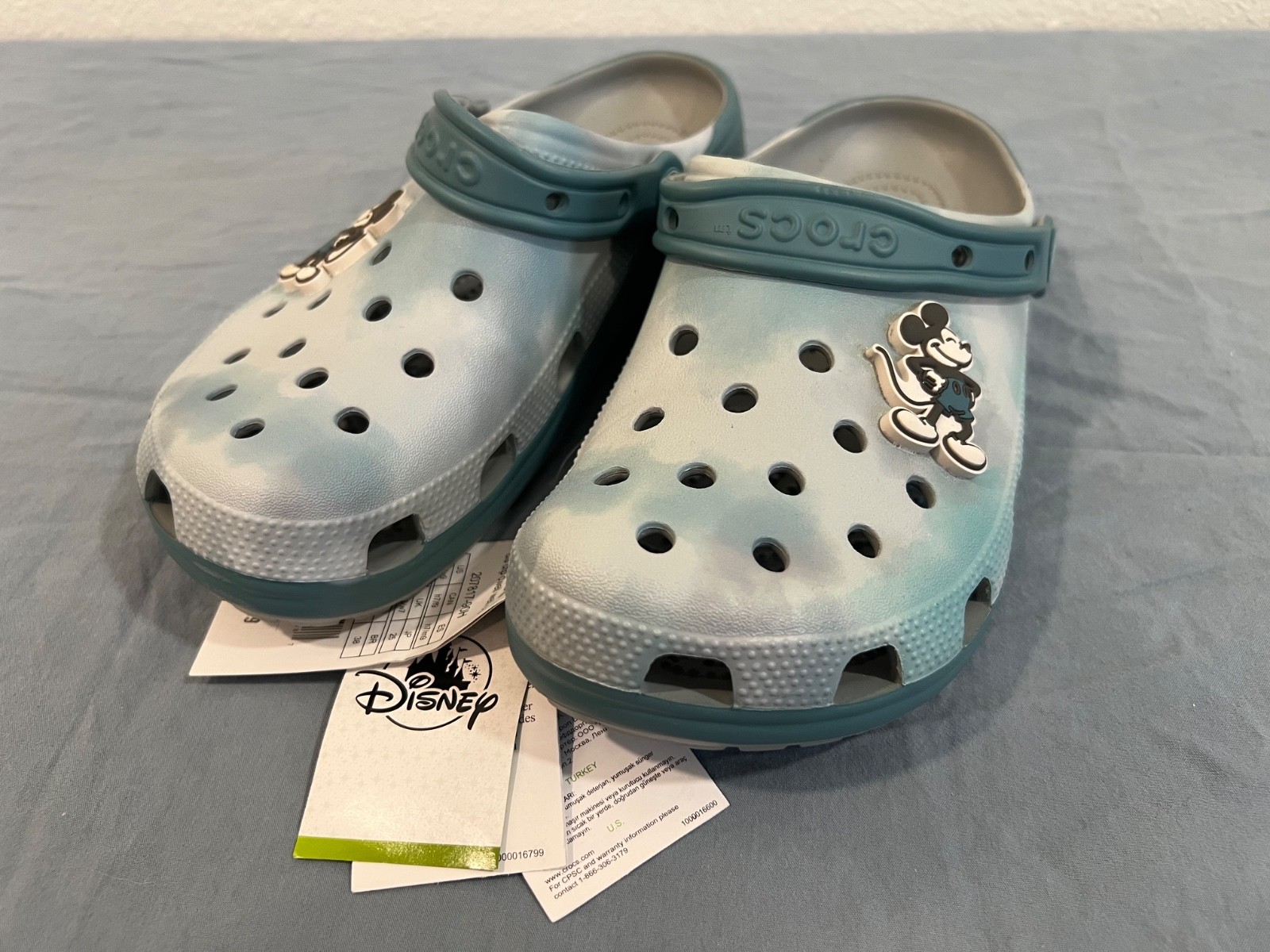 Disney Crocs Tie Dye Blue W: 9 M: 11 NWT Disney Crocs Tie Dye Blue W: 9 M: 11 NWT