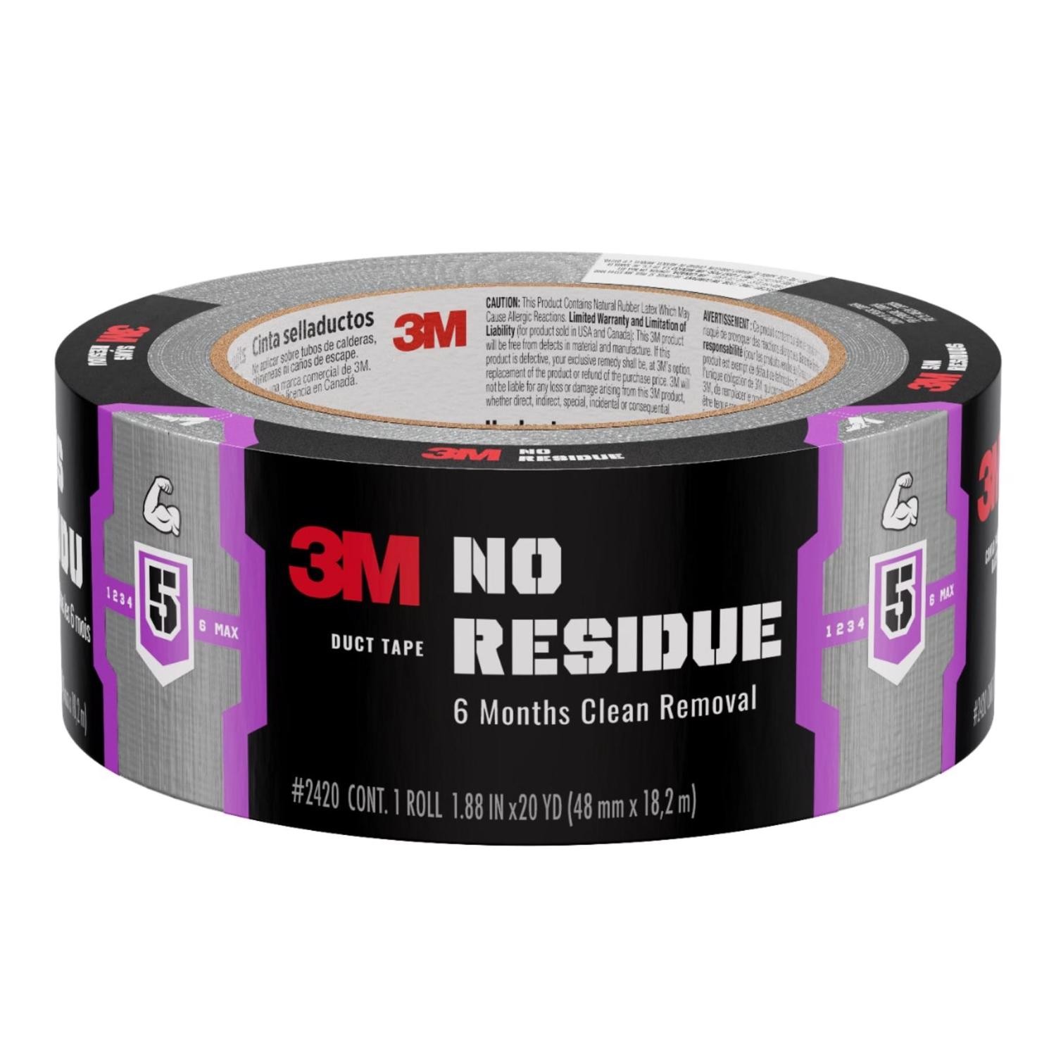 3M Indoor/Outdoor UV Resistant Waterproof Dark Gray Duct Tape 1.88 W in. x 25 L