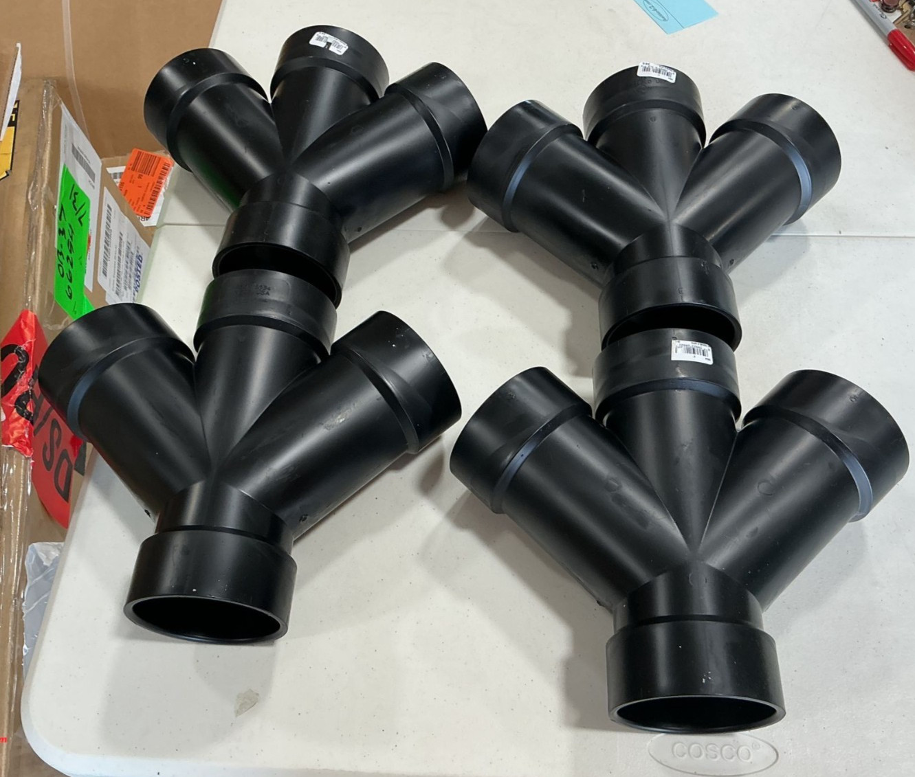 Nibco 3 in. ABS DWV All Hub Double Wye - 4 Pack - 