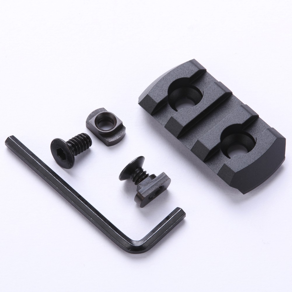 Aluminum Ultra Thin Rail Section Adapter 3 Slots for M-lok Keymod Picatinny Rail Aluminum Ultra Thin Rail Section Adapter 3 Slots for M-lok Keymod Picatinny Rail