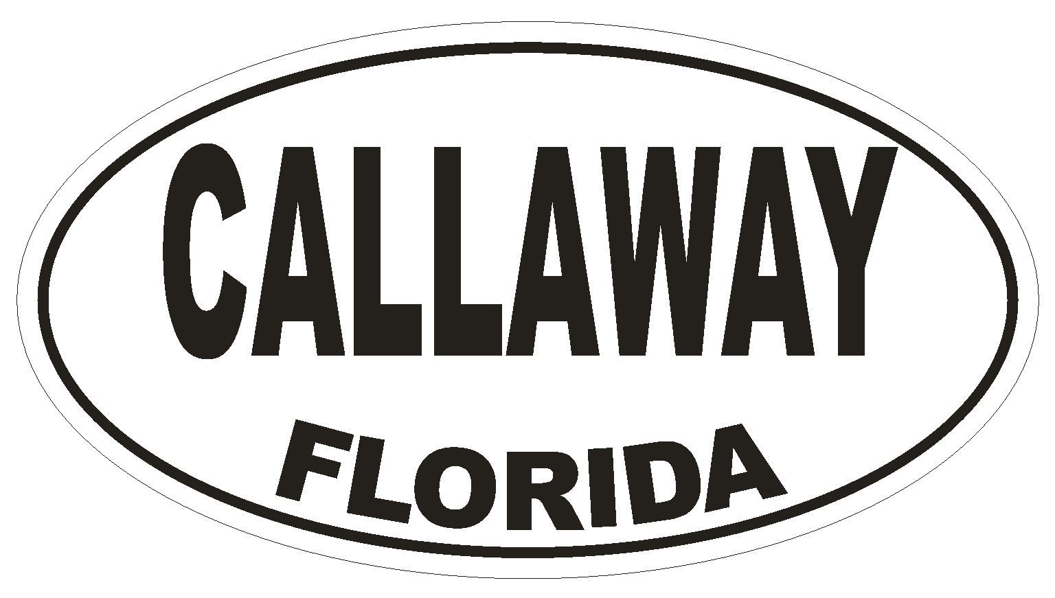 Callaway Florida Oval Bumper Sticker or Helmet Sticker D1464 Euro Oval