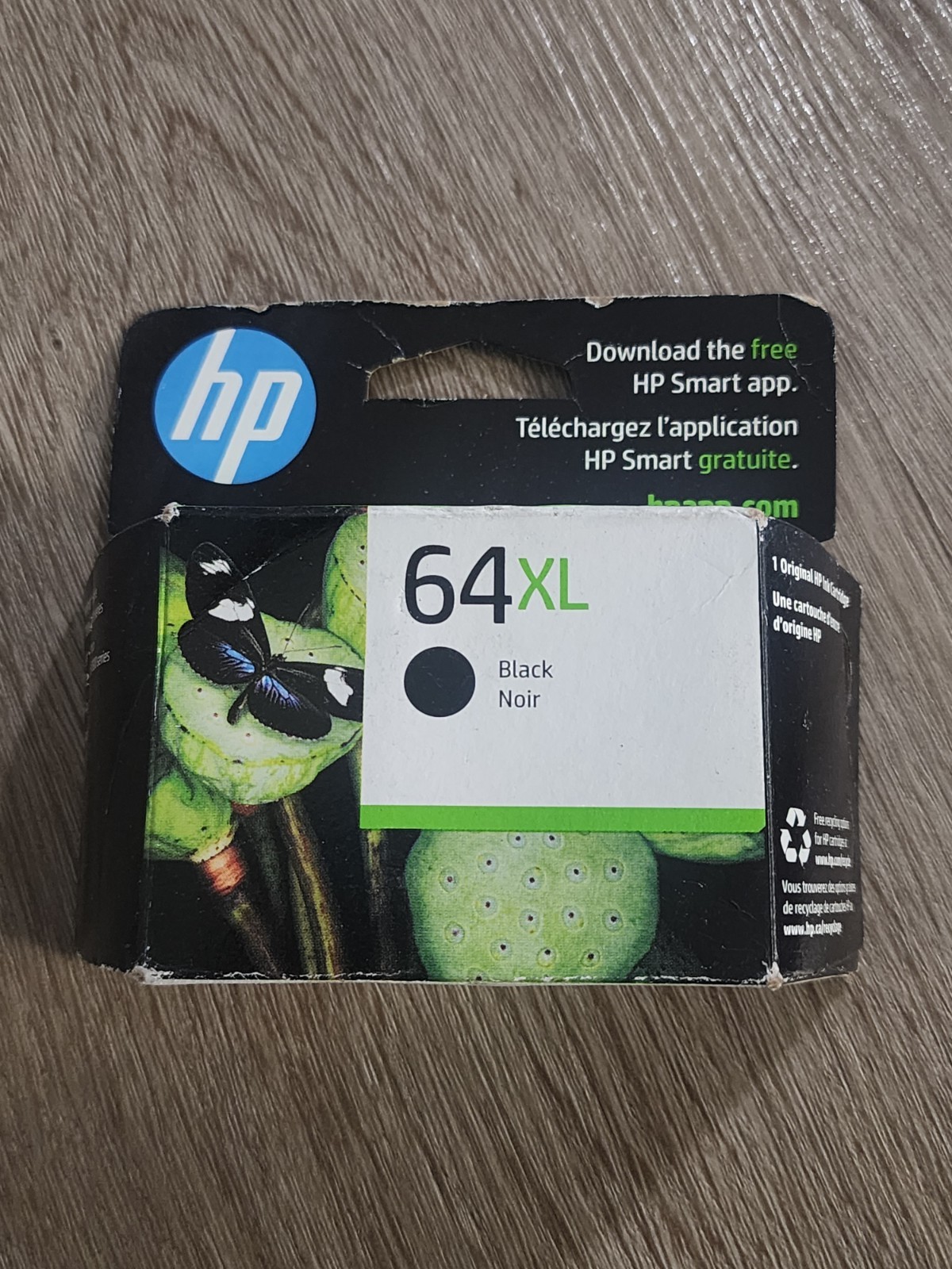 HP 64XL N9J92AN Original Black Ink Cartridge NEW PACKAGE DISTRESS -----16 HP 64XL N9J92AN Original Black Ink Cartridge NEW PACKAGE DISTRESS -----16