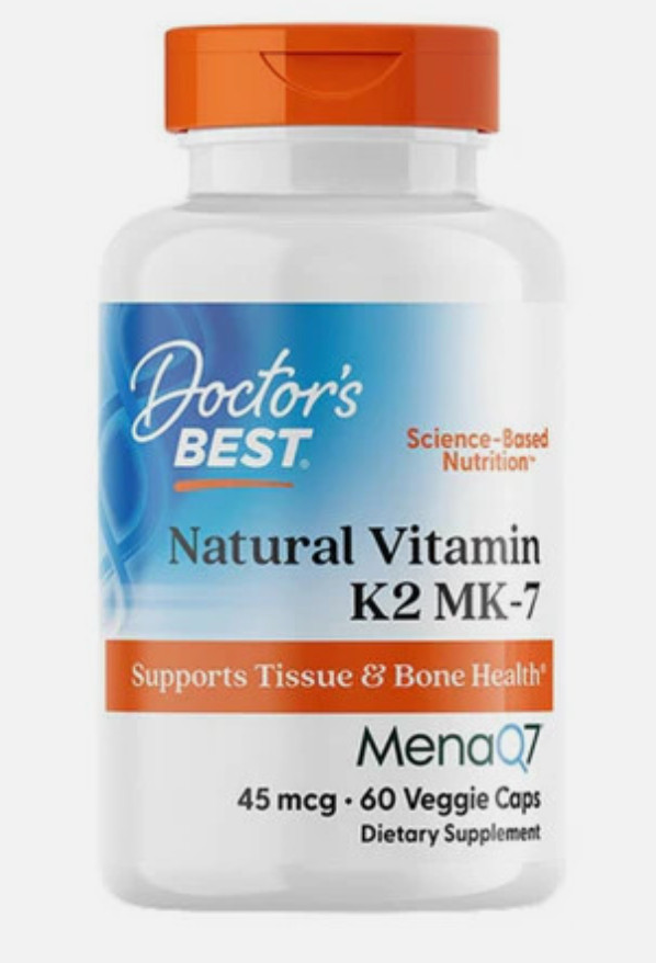 Doctor's Best Natural Vitamin K2 MK-7 With MenaQ7 60 Veggie Caps EXP 08/2026