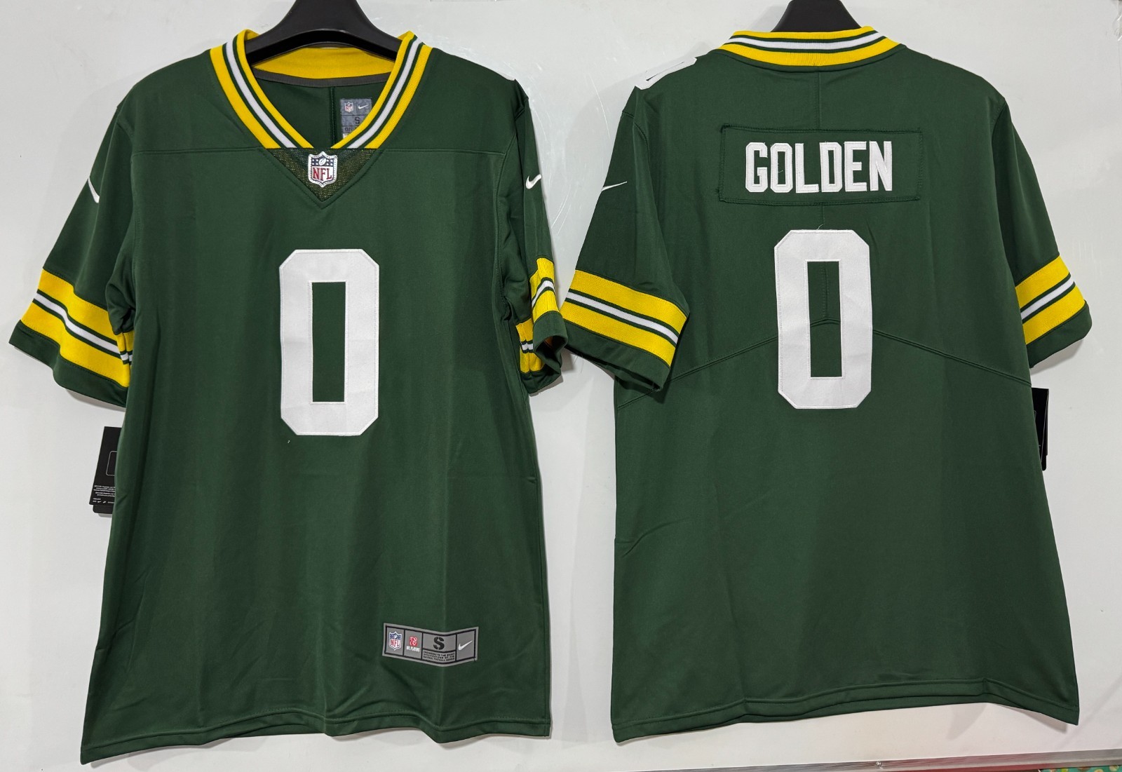 NWT Men's Matthew Golden #0 Packers Stitched Jersey White/Green/Navy 4 Colors