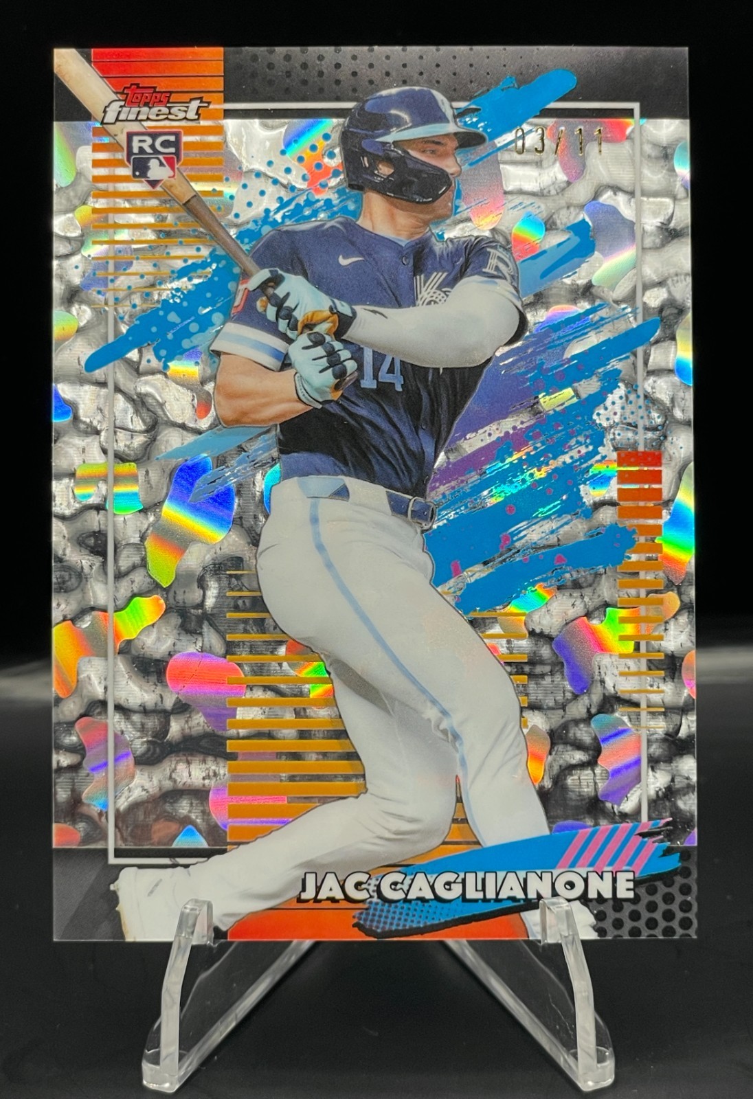 2026 Topps Finest Jac Caglianone Rookie Molten Mercury Refractor RC /11 FDI