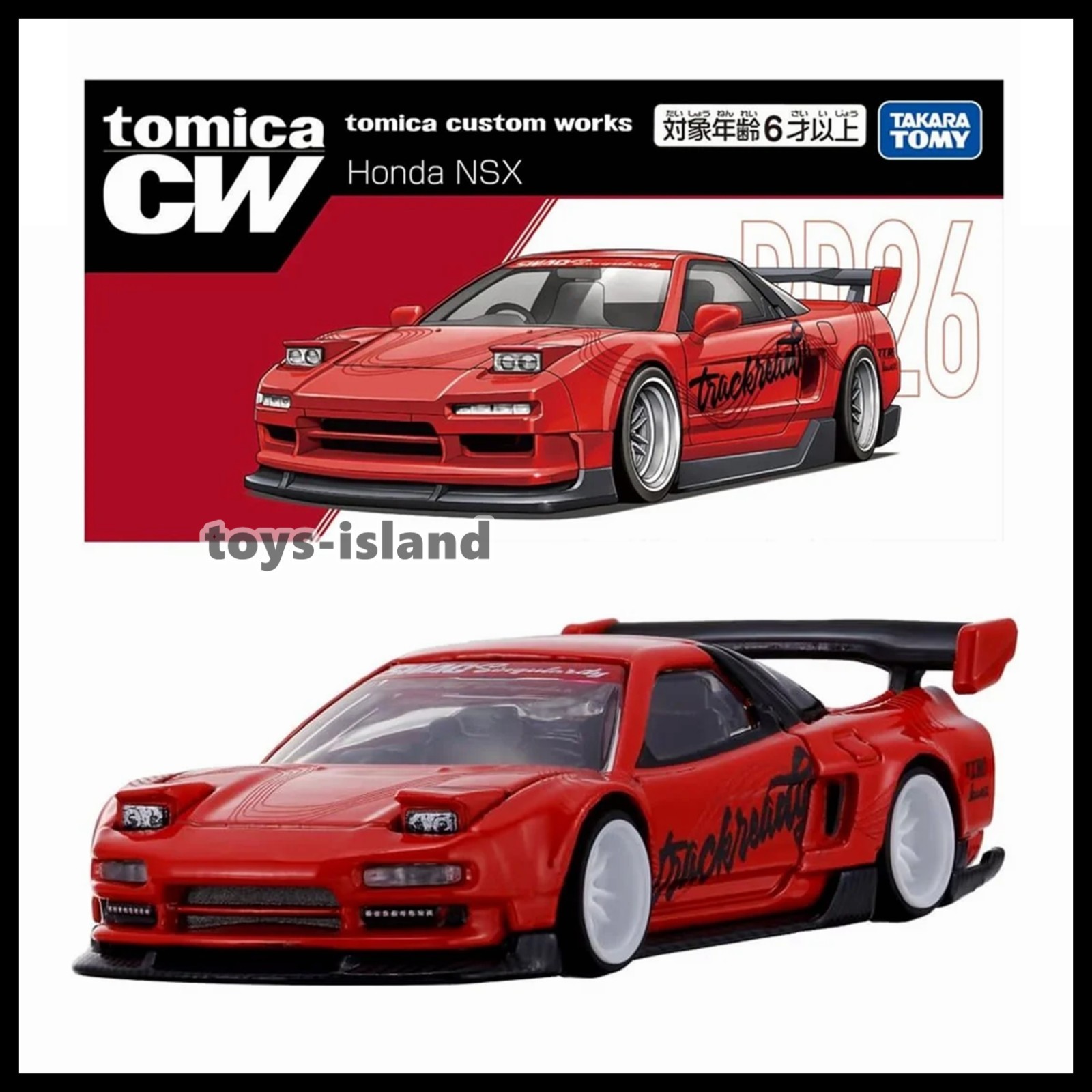 TOMICA CW Custom Works RD26 Honda NSX TOMY Red 2026 Sep New Model TOMICA CW Custom Works RD26 Honda NSX TOMY Red 2026 Sep New Model