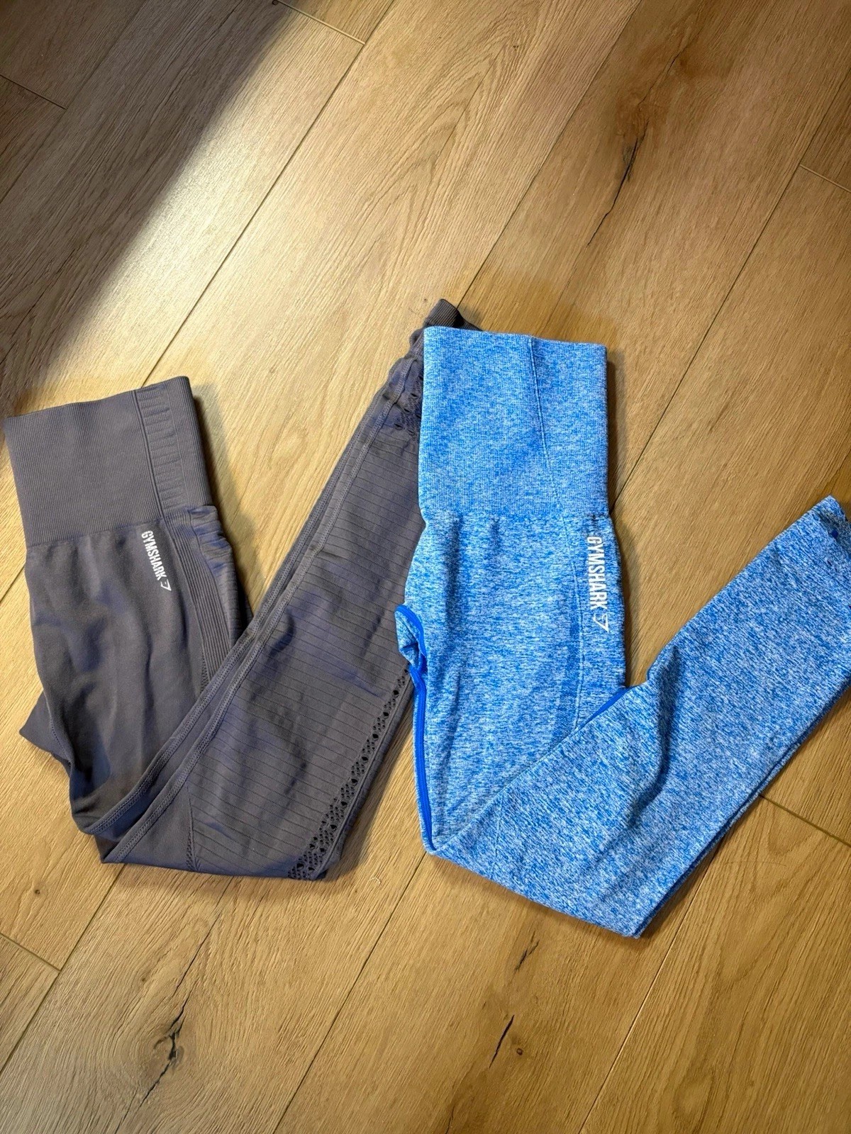 Gymshark Women’s Seamless High Waisted Ankle Leggings Lot 2 Size S Blue Gray Gymshark Women’s Seamless High Waisted Ankle Leggings Lot 2 Size S Blue Gray