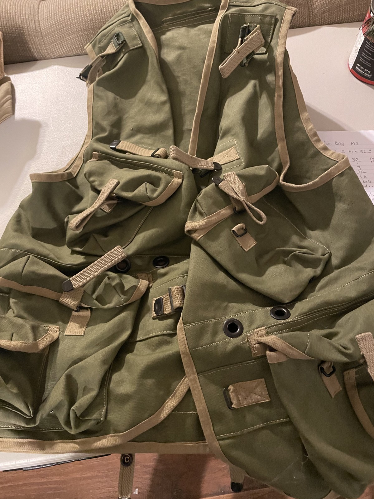 Reproduction US Army D-Day Assault Vest - XL - Made By WW2 Impressions in OD#7 Reproduction US Army D-Day Assault Vest - XL - Made By WW2 Impressions in OD#7