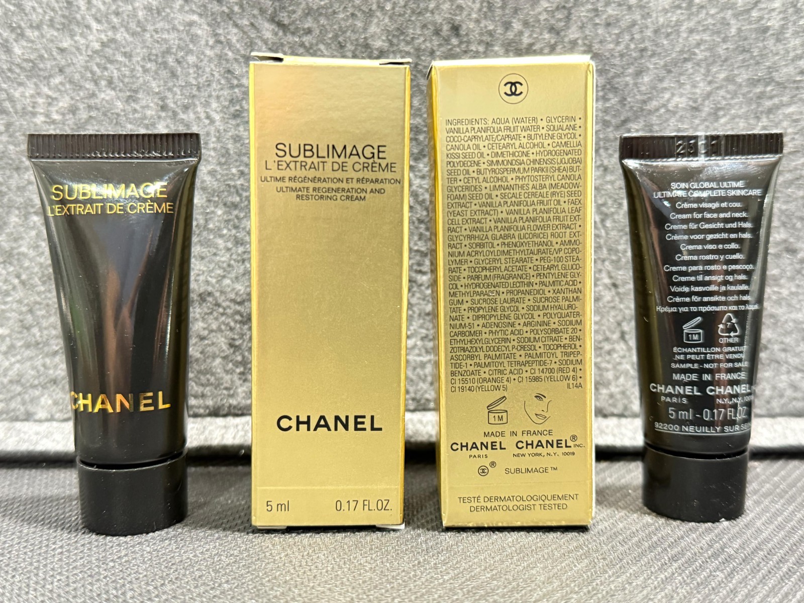 2 x Chanel Sublimage L'EXTRAIT DE CREME Ultimate Repair Cream 5ml / 0.17oz each