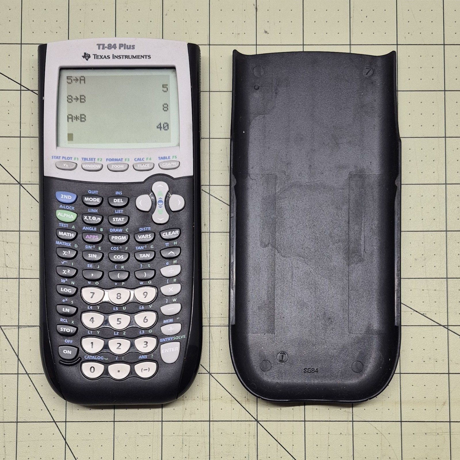 Texas Instruments TI-84 Plus Graphing Calculator Cover Tested Working