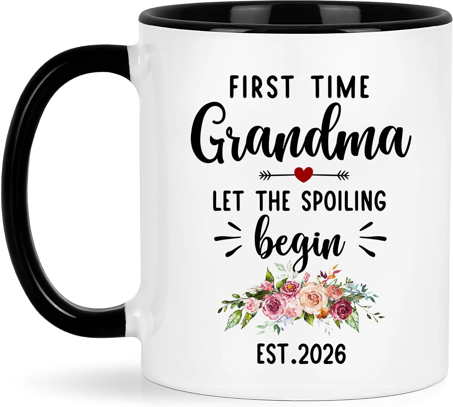 First Time Grandma Gifts, Promoted to Grandma Est 2026 Mug, Let the Spoiling Beg
